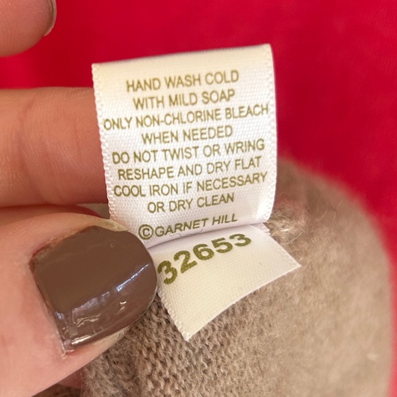 GARNET HILL 100% Cashmere Stripe Crewneck Sweater Quiet Luxury Teacher Office XS - Picture 11 of 11